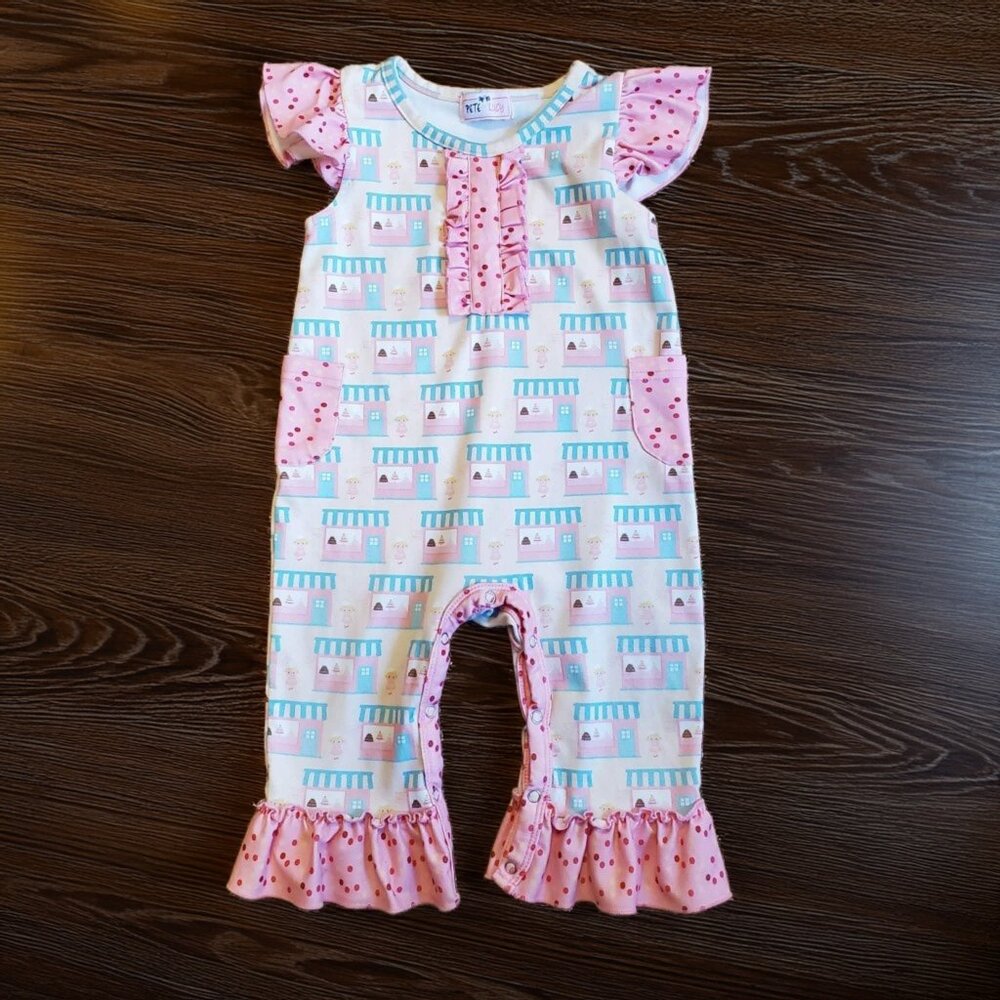Pete + Lucy Cake Shop Romper 9-12